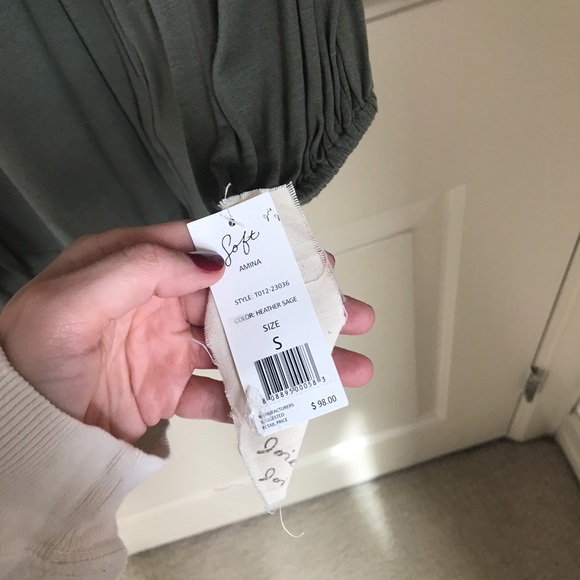 Soft Joie | Fatigue Green Blouse NWT - Picture 5 of 6